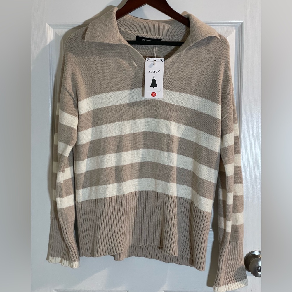 ZESICA Striped Sweater Size S NWT